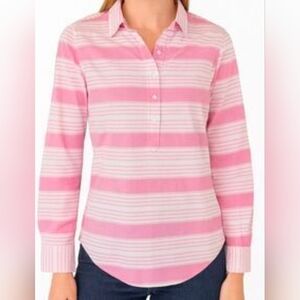 Vineyard Vines Pink 3/4 Sleeve Collared Button Blouse - Sz 00 - EUC